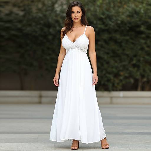 Summer Elegance in White Maxi Dress