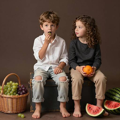 Dimly Lit Childhood Moments Captured