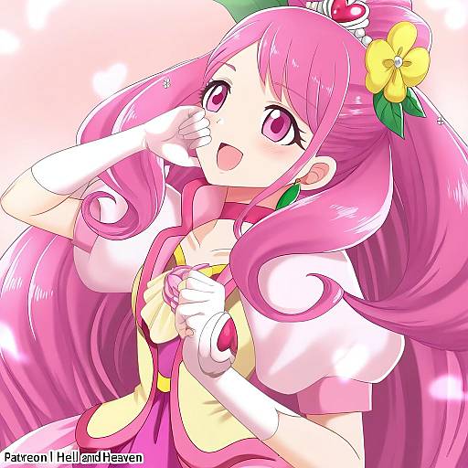 Illustration of Cure grace, healin' good precure in the style of Hellandheaven