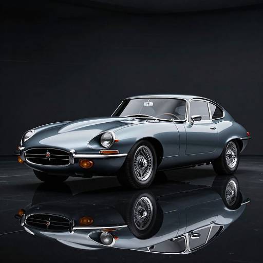 Glossy Jaguar E-Type Reflection