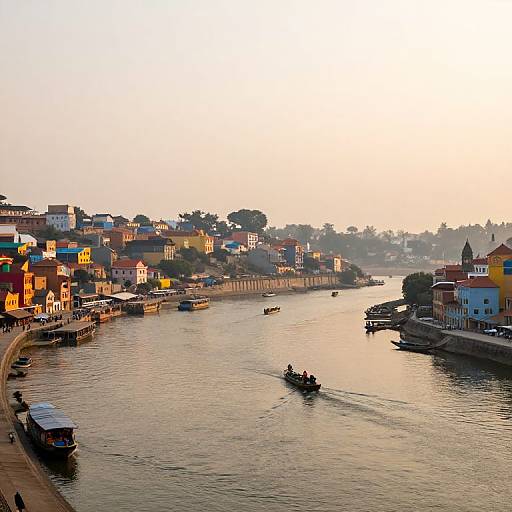 Dawn River Through Colorful Tapestry