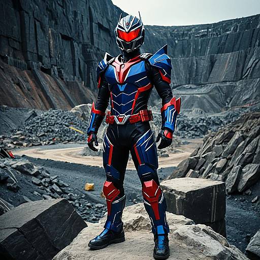 High Fantasy Kamen Rider in Rock Quarry