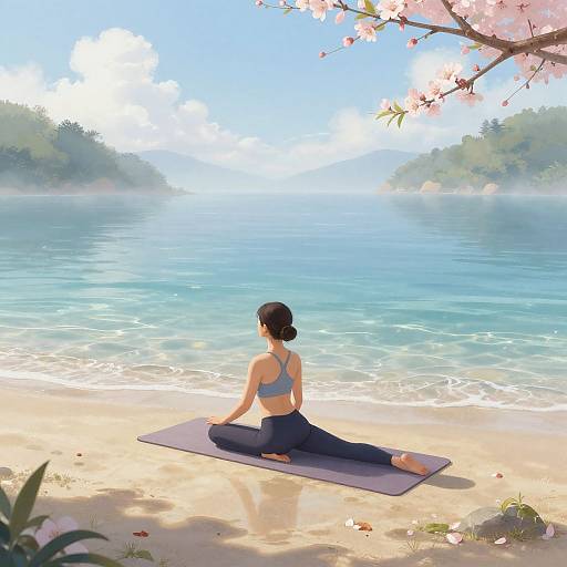 Morning Yoga by Crystal-Clear Shore