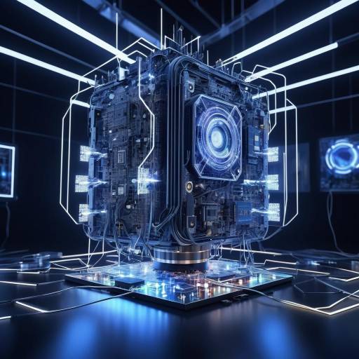 Futuristic Quantum Computer Core