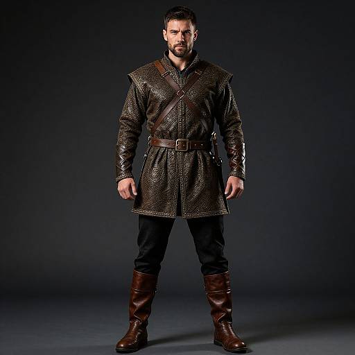 Detailed Medieval Man in Dramatic Lighting