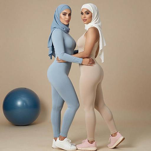 Stylish Women in Matching Jumpsuits