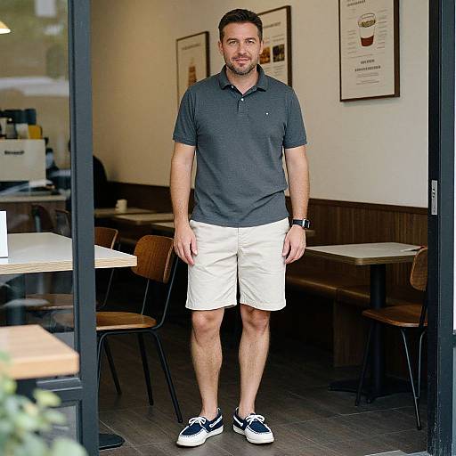 Man in Cozy Coffee Corner