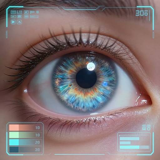 Futuristic Eye Color Changer Interface