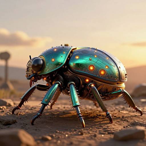 Colossal Steampunk Clockwork Beetle