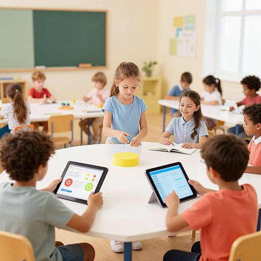 Modern Primary Classroom with Interactive Learning