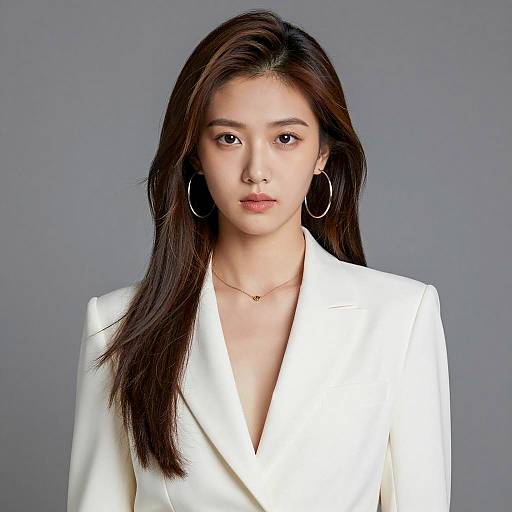 Portrait of a Stylish Young Asian Woman