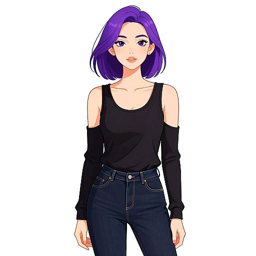 Stylish Woman in Casual Streetwear