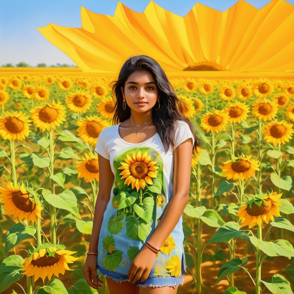 Vibrant Portrait of Young Indian Girl