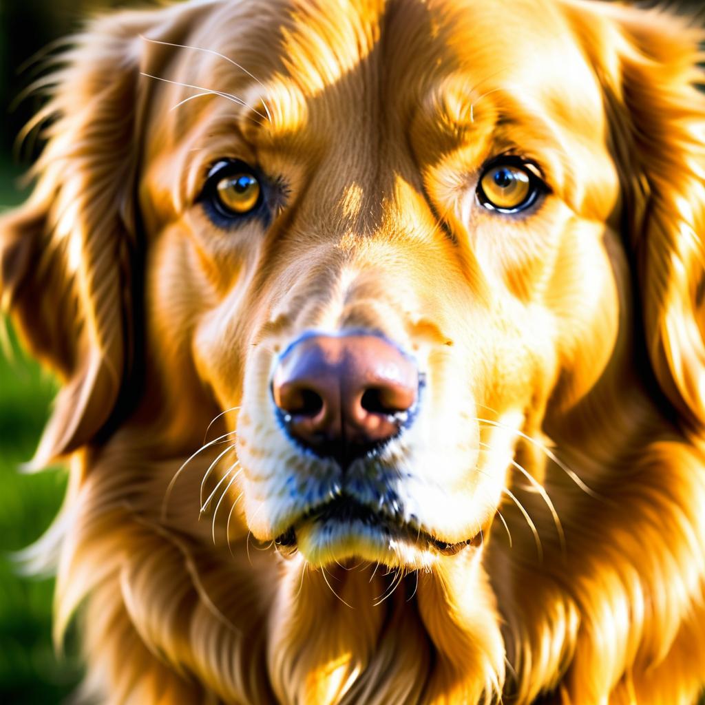 Majestic Golden Retriever in Fantasy Lighting