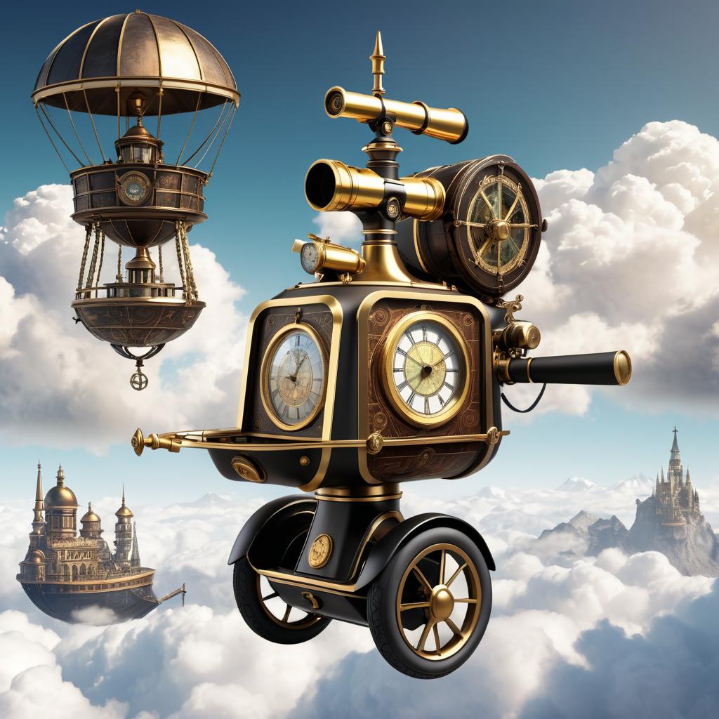 Steampunk Segway in Aerial Gondola View