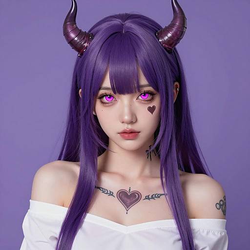 Vibrant Demon Girl Character Design