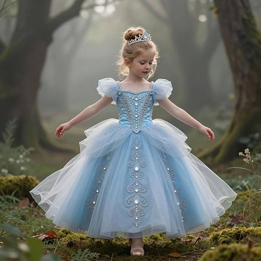 Enchanted Princess in Misty Forest