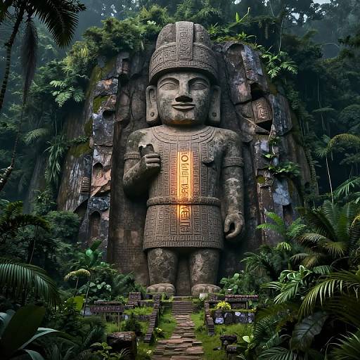 Majestic Wiracocha Mountain Statue