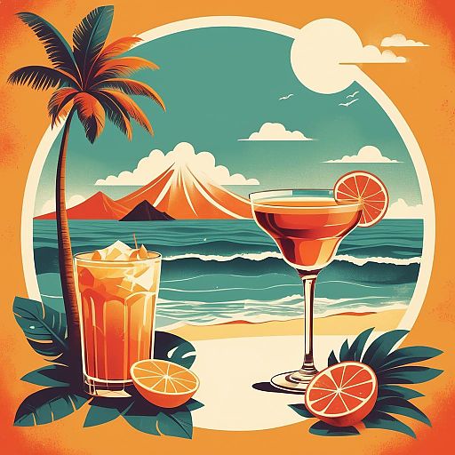 Vintage Tropical Salsa Poster Design