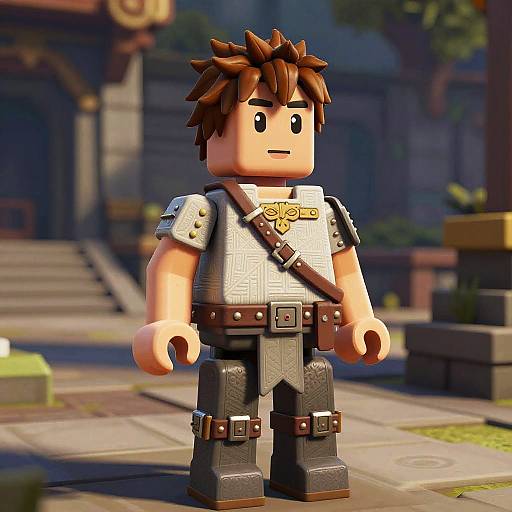 Realistic Roblox Explorer in Ancient Temple