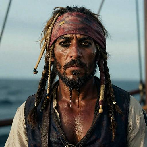 Grizzled Sea Captain in Dramatic Light