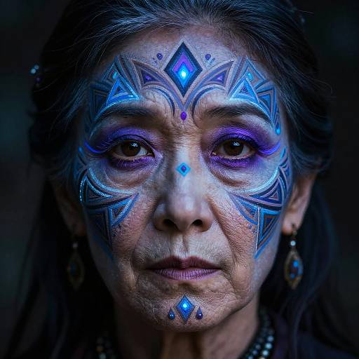 Mystical Old Lady Face Paint