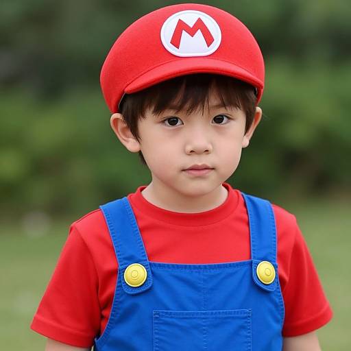 Realistic Small Mario Costume Portrait