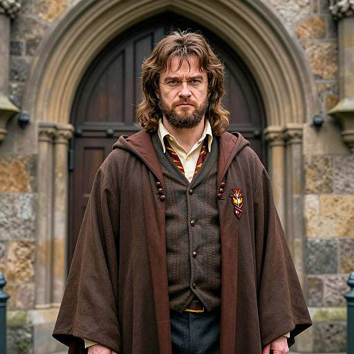 Photorealistic Hagrid Portrait in Medieval Setting