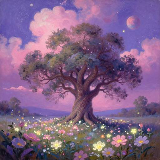 Whimsical Surreal Dreamscape Painting