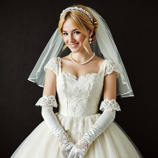 Elegant Anime Bride in Vintage Lace
