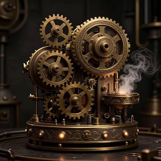 Intricate Steampunk Mechanical Device
