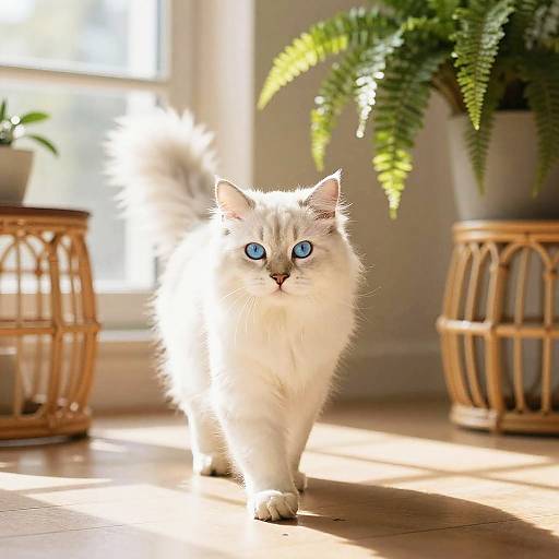 Confident Siberian Cat in Sunroom