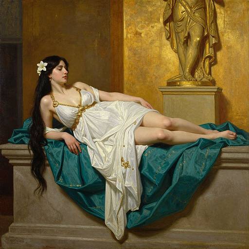 Opulent Odalisque in Elegant Oil