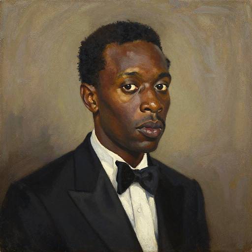 James Baldwin Portrait in Grant Wood Style