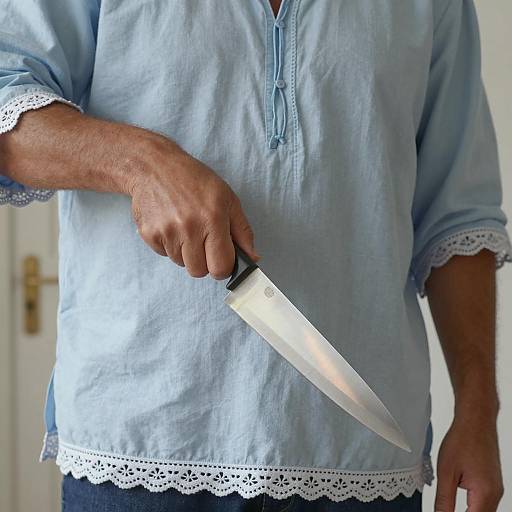 Portrait of a Person with a Knife