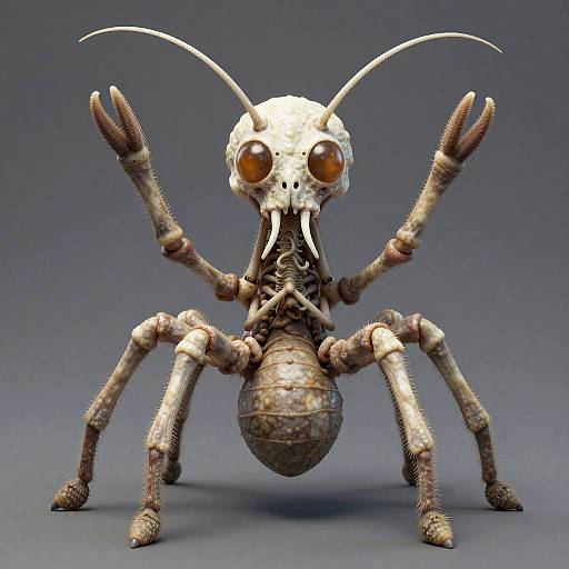 Unique Silicate-Shelled Arachnid Mollusk Creature