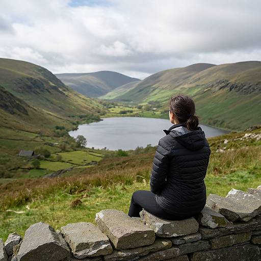 Woman Gazing at Alcock Tarn Lake