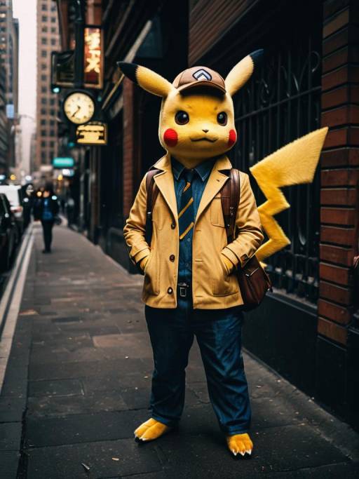 Realistic Detective Pikachu Cosplay Portrait