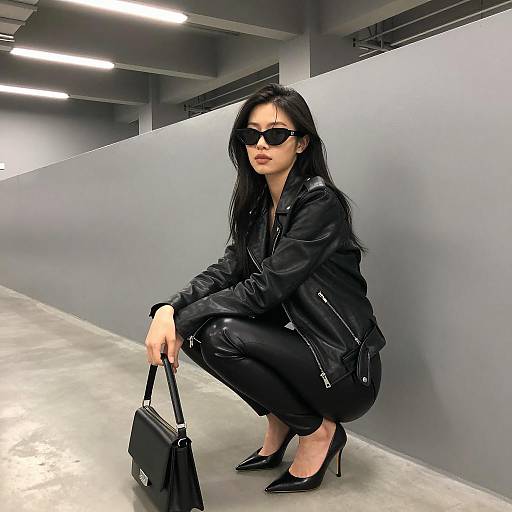 Edgy Woman in Urban Industrial Setting