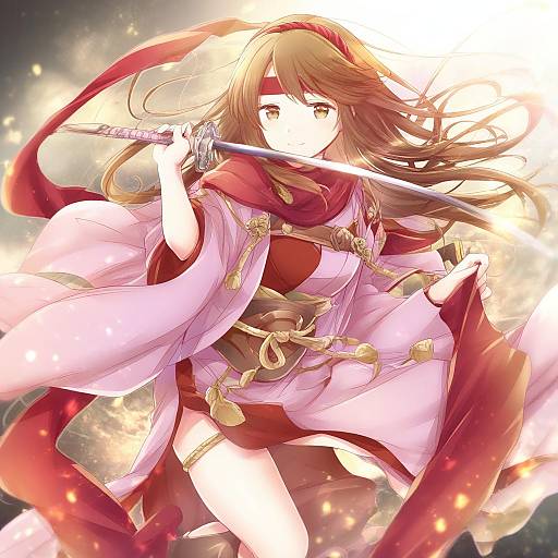 Illustration of Hana (fire emblem), fire emblem in the style of Ui frara