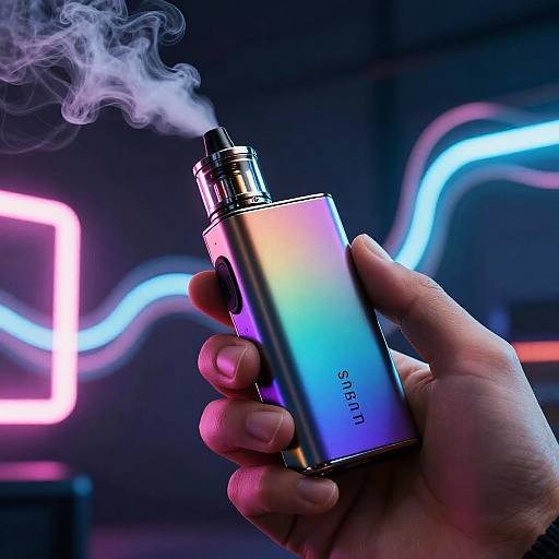 Cyberpunk Vape Wave Close-Up