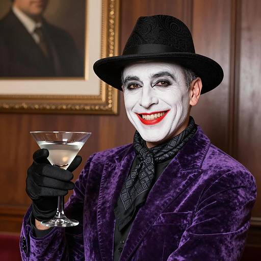 Stylish Male Figure with Martini Glass