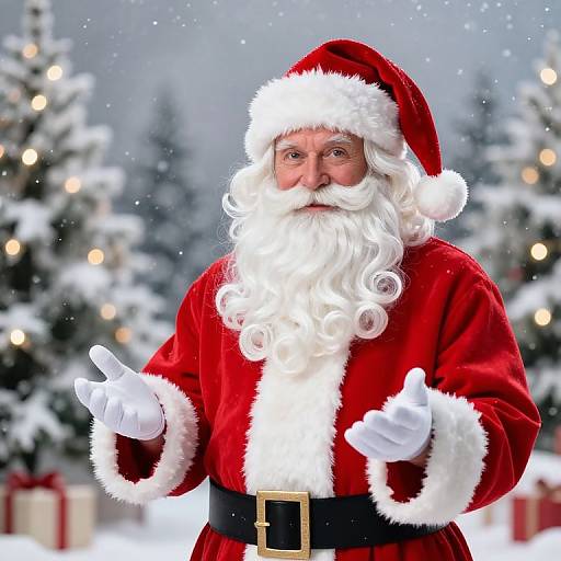 Cozy Male Santa Claus in Winter