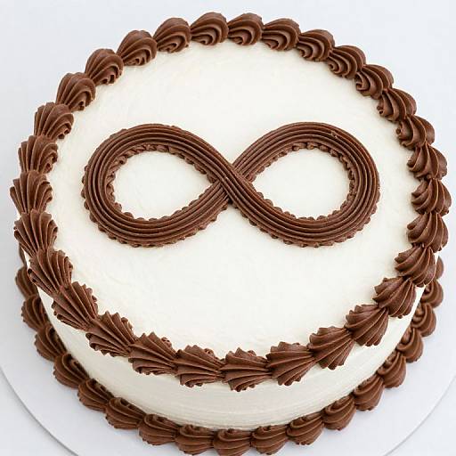 Infinity Symbol Chocolate Cream Cake