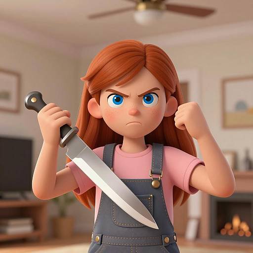 Powerful Portrait of an Angry Girl