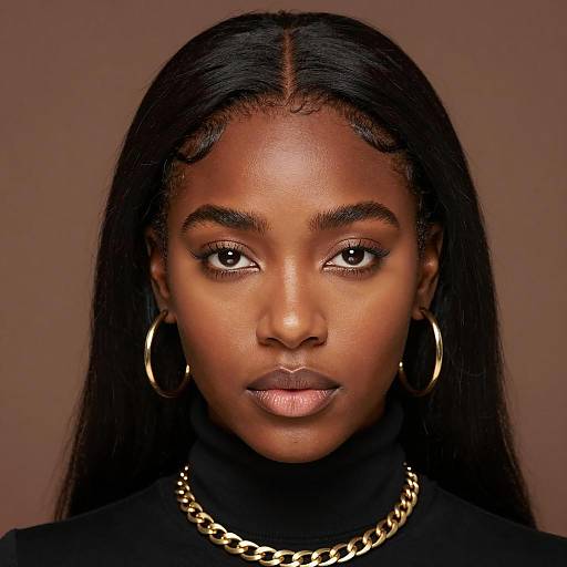 Elegant Portrait of a Modern Weave Hairstyle