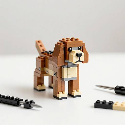 Realistic Cocker Spaniel Lego Figure