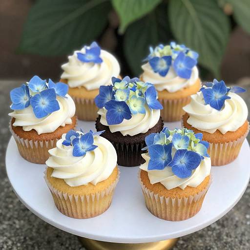 Delicious Hydrangea Cupcakes Delight