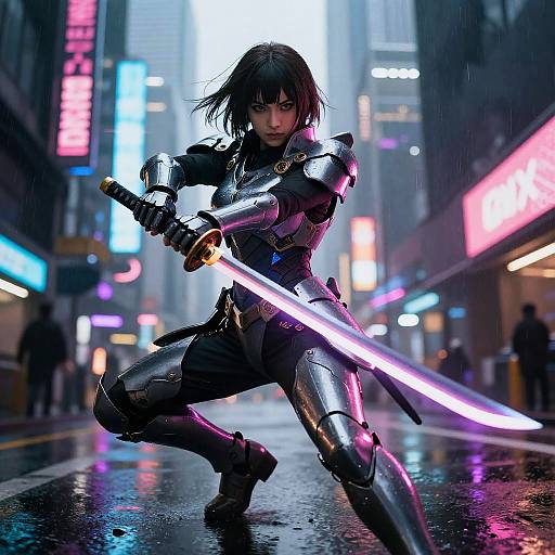 Cyberpunk Kunimitsu Warrior Action