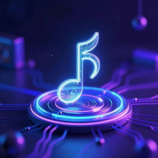 Futuristic AI Music Cover Art
